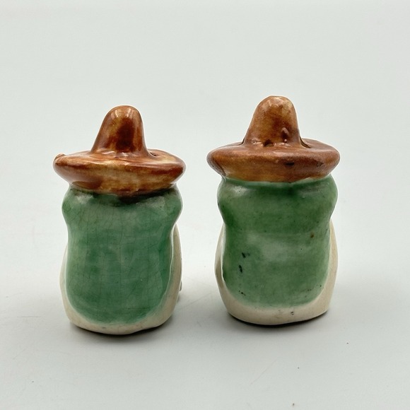 Vintage Sleeping Mexican Men‎ Sombrero Salt and Pepper Shakers - Picture 4 of 7